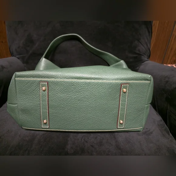 NEW WITHOUT TAGS Dooney & Bourke Green Leather Hobo Bag - Picture 7 of 8